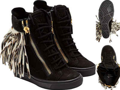 GIUSEPPE ZANOTTI DESIGN GIUSEPPE ZANOTTI Lorenz Fringe Wedge Кросівкиs HighTop Взуття 38 Кросівки