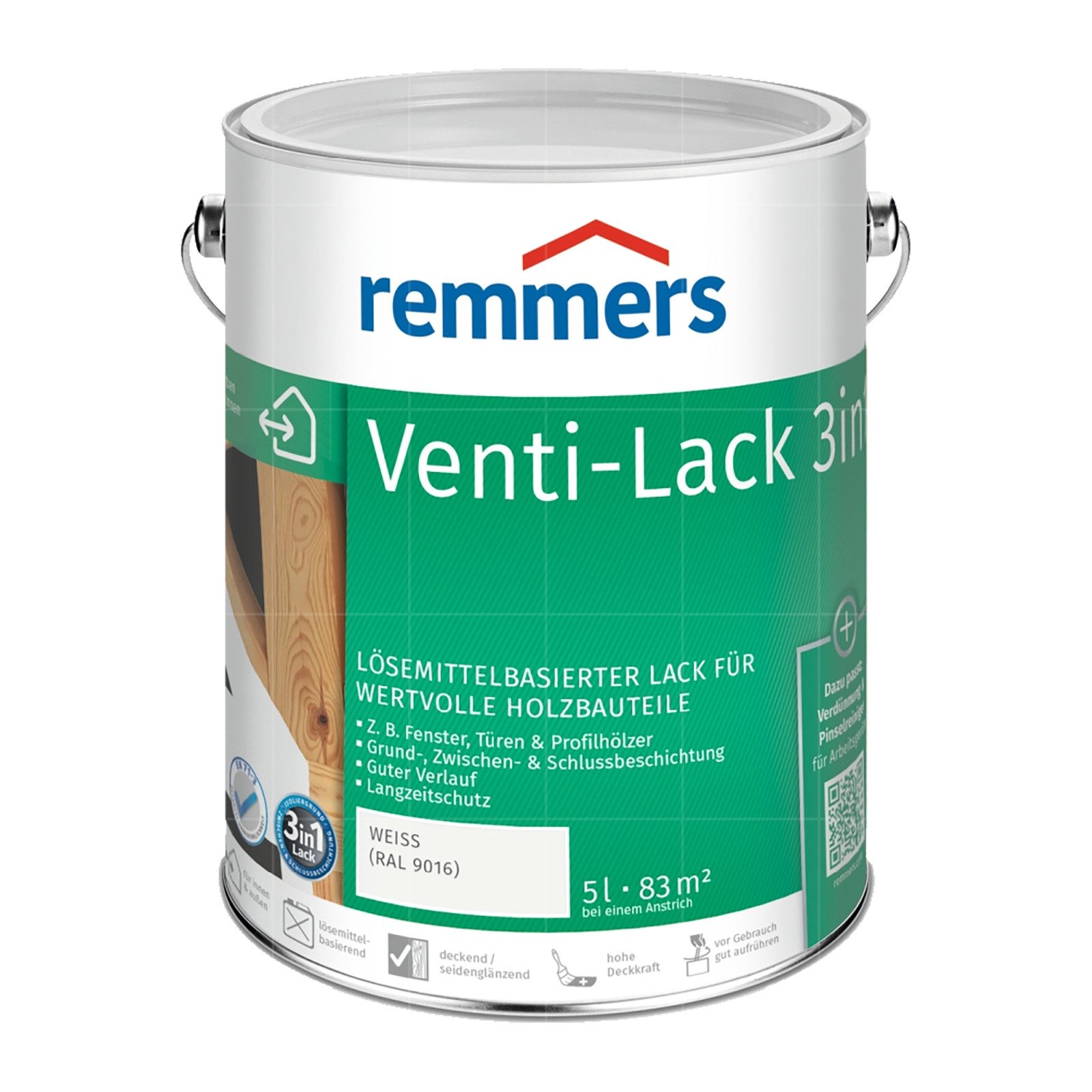 Remmers Holzlack VENTI-LACK 3IN1 - 5 LTR