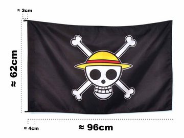 GalaxyCat Fahne One Piece Flagge mit Jolly Roger, Fahne von Strohhutbande, Lorenor (Eine Fahne), One Piece Fahne mit Jolly Roger
