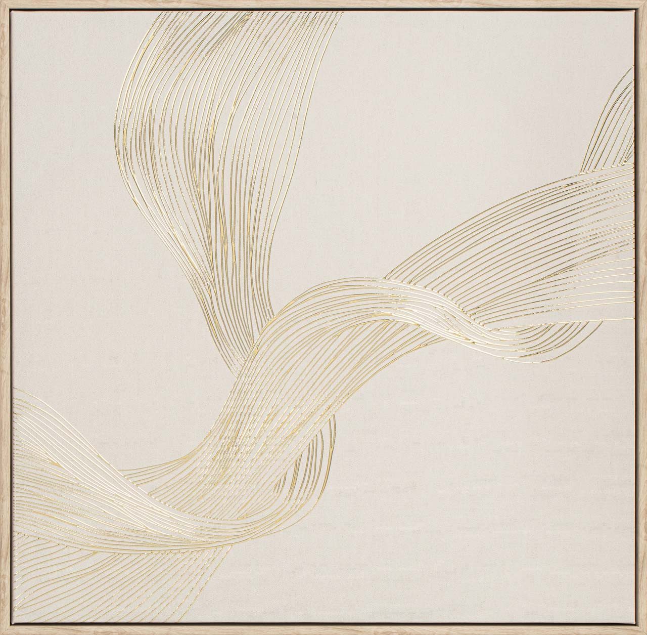ArtUniverse Gemälde Golden Swirl 60 x 60 cm, Abstrakt