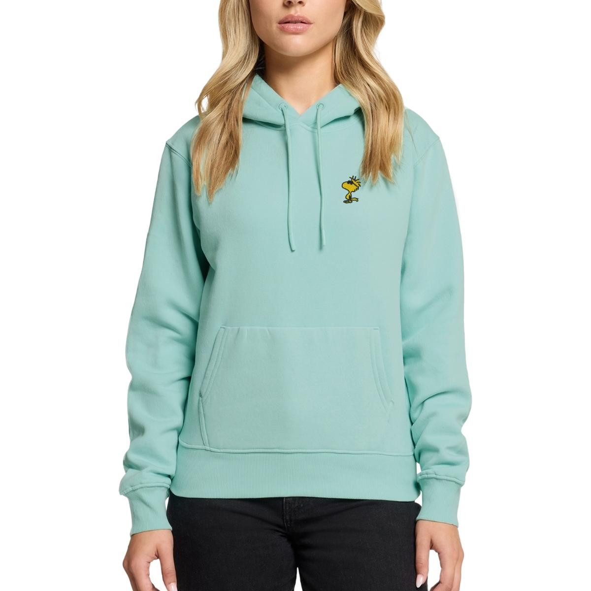 Spreadshirt Hoodie Peanuts Woodstock Sonnenbrille Stick Damen Premium Hoodie (1-tlg)