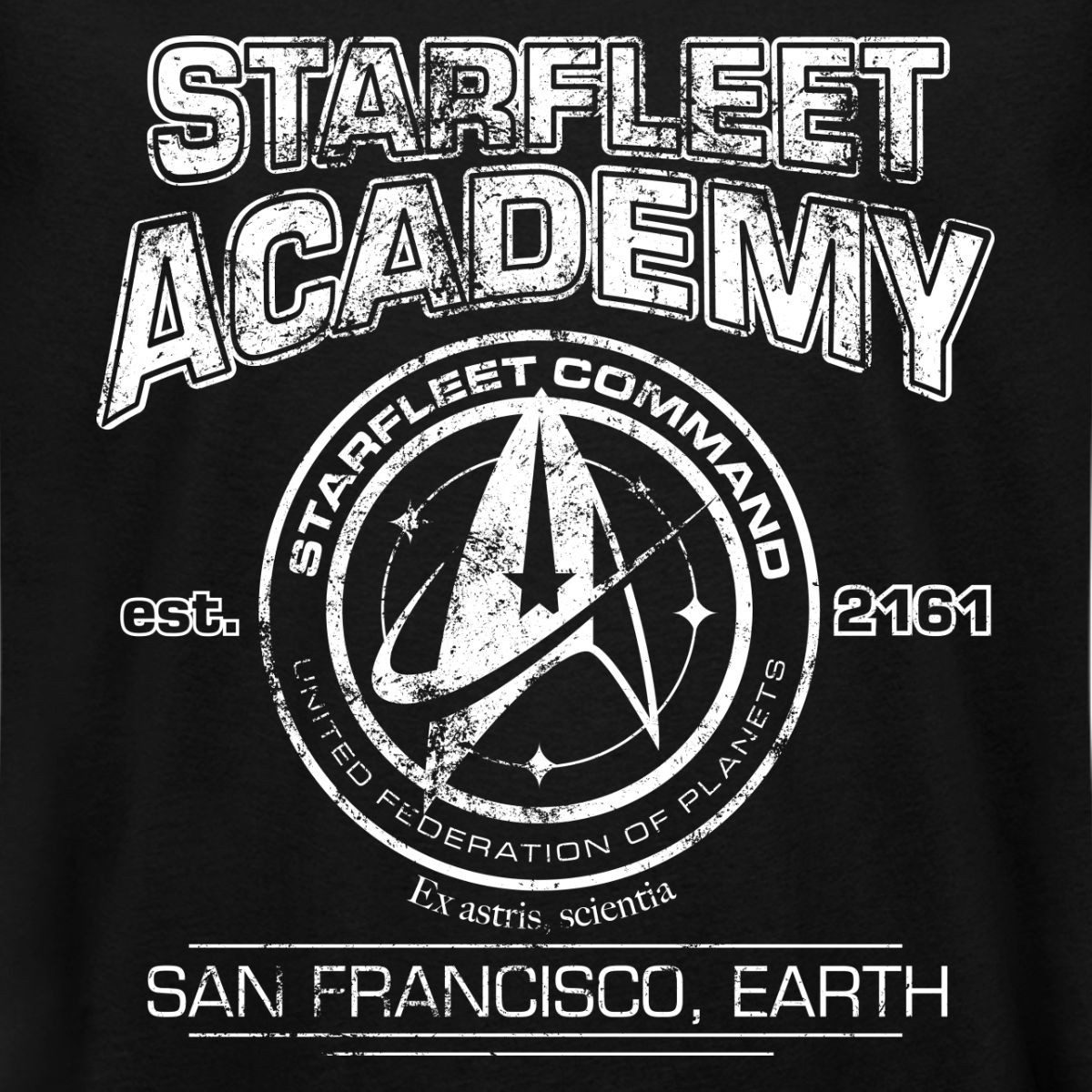 Spreadshirt T-Shirt Star Trek Discovery Starfleet Academy Männer Kontrast T-Shirt (1-tlg)