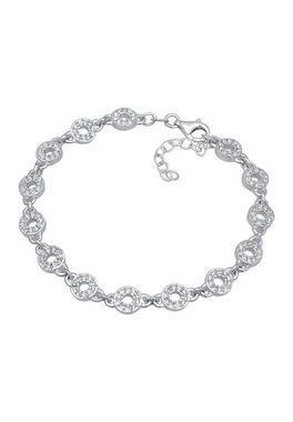 Elli Premium Armband Kreis Rund Elegant Kristalle 925 Silber rhodiniert, Kreis