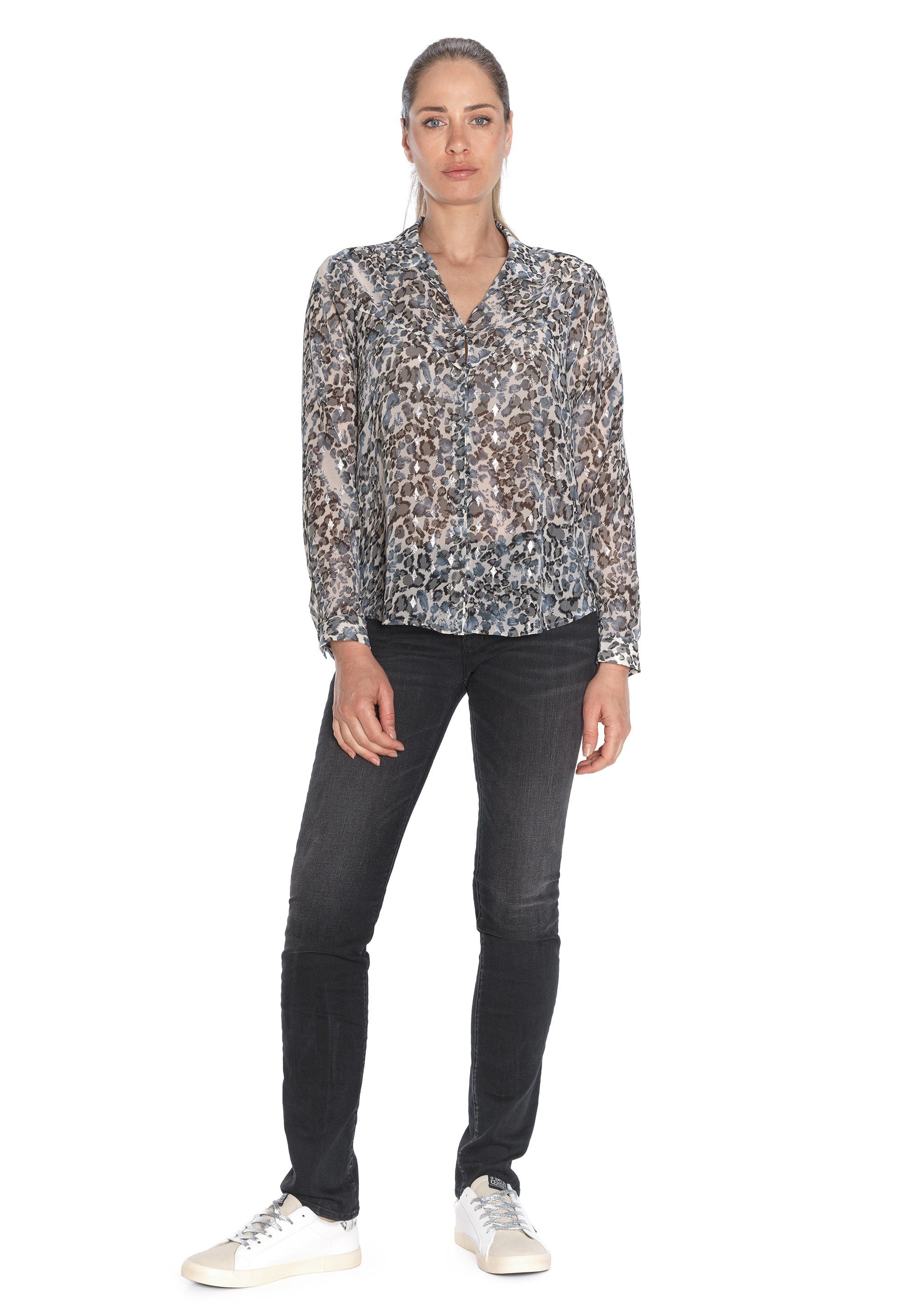 Cerises trendigem Bluse Le Allover-Print Stefany Klassische Temps Des mit