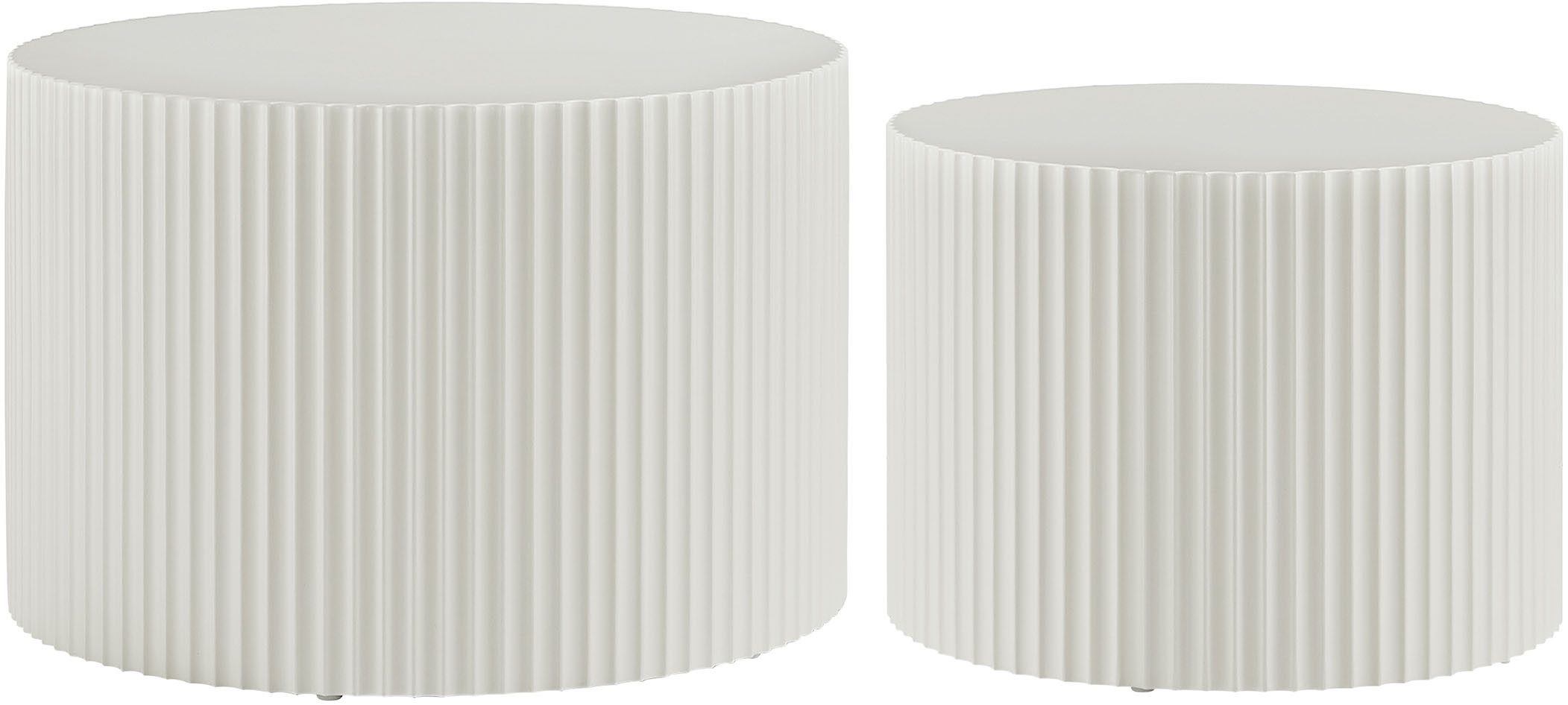 SalesFever Couchtisch New Orleans stilvoller Couchtisch (Set, 2-St), mit umlaufender Rillenstruktur