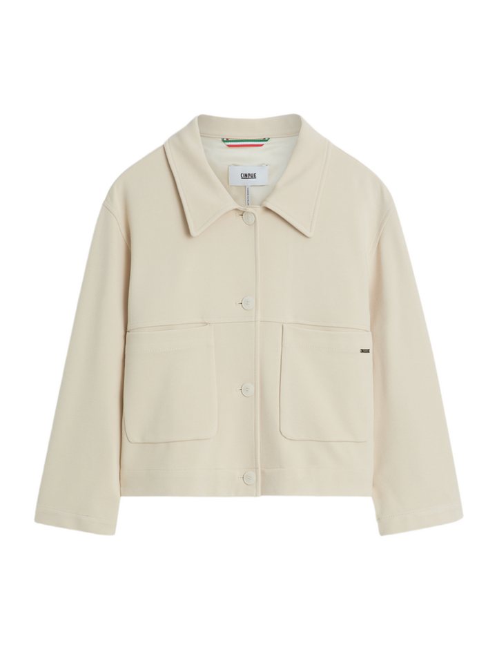 Cinque Jackenblazer natur,Casual,Polyamid,Unifarben,Umlegekragen,Lang,Regular Fit