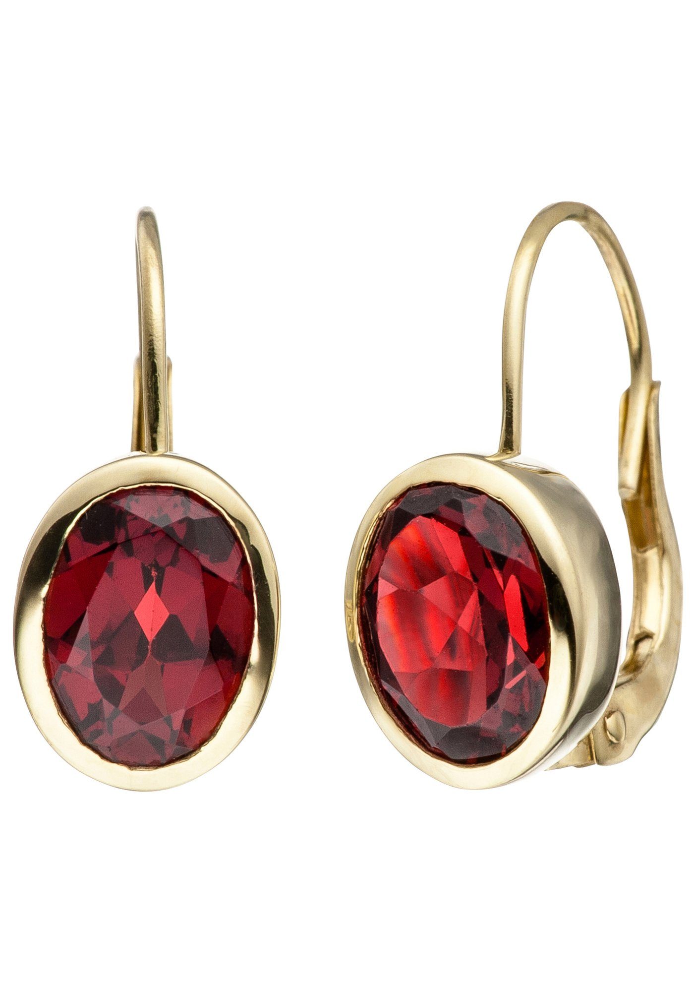 JOBO Paar Ohrhänger, 333 Gold mit Granat günstig online kaufen