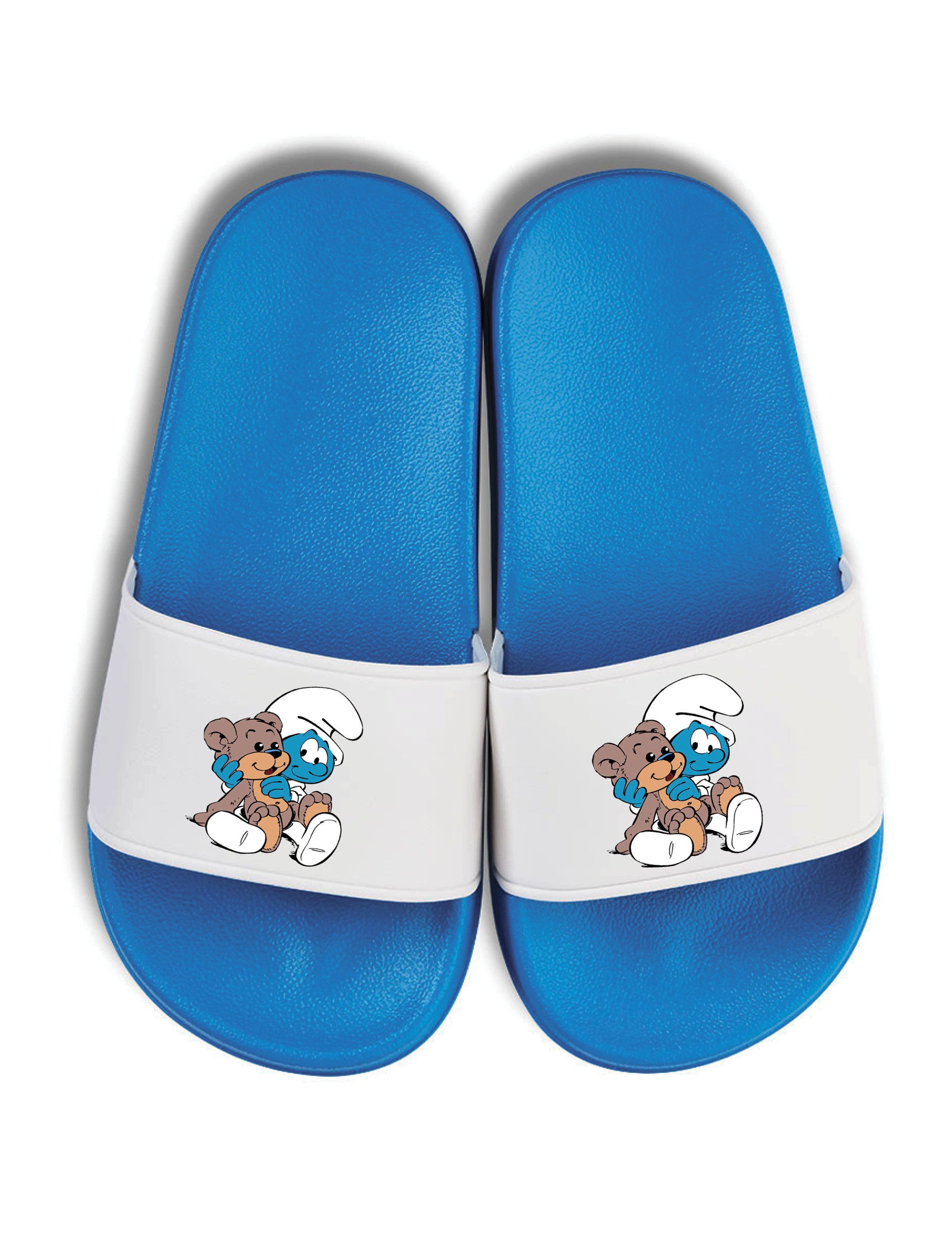 Baby Schlumpf Kinder Badelatschen Flip Flops Badeschuh
