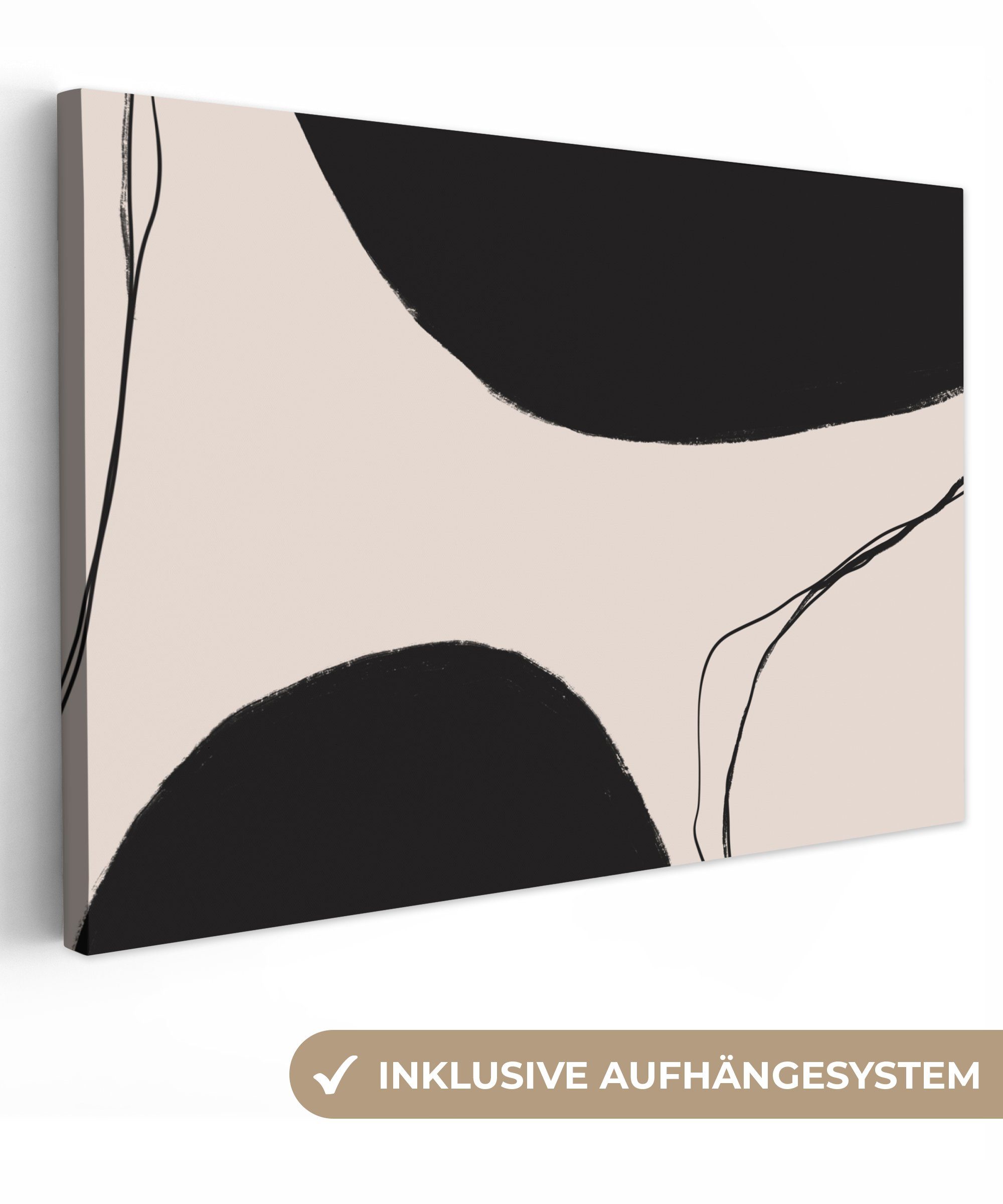 OneMillionCanvasses® Leinwandbild Pastell - Schwarz - günstig online kaufen