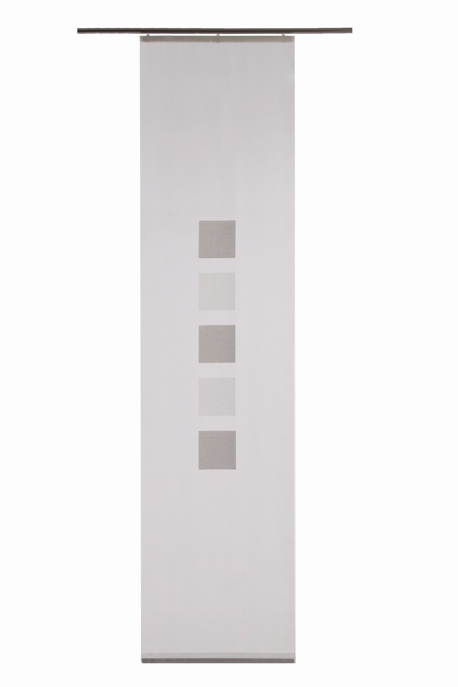 Vorhang, HOMING, Lichtschutz, Flächenvorhang Elias 60x245cm Farbe: weiß-silber