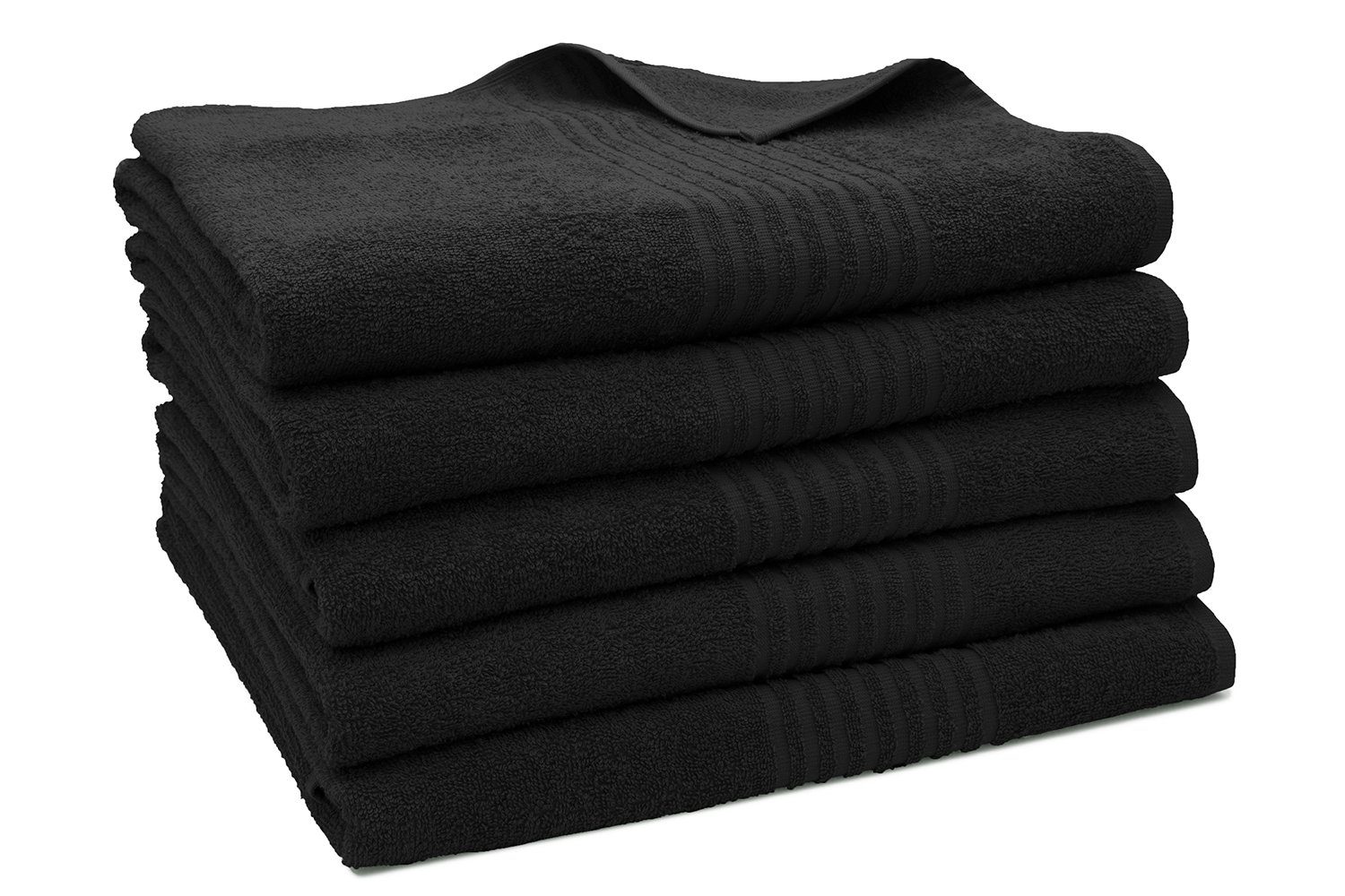 zeigen Sie anmutige Würde ZOLLNER Badetücher, Walkfrottier x Hotelwäschespezalisten 150 schwarz Baumwolle, 100% 100 cm, (5-St), vom