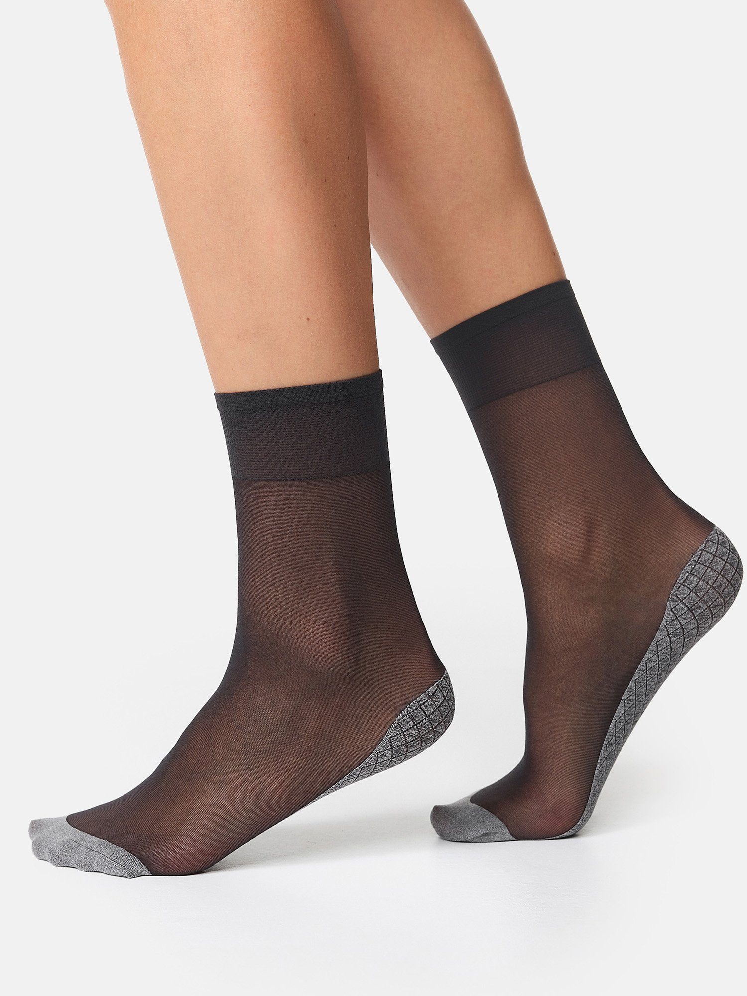 Nur Die Basicsocken Baumwollsohle Socken günstig schwarz uni (10-Paar)