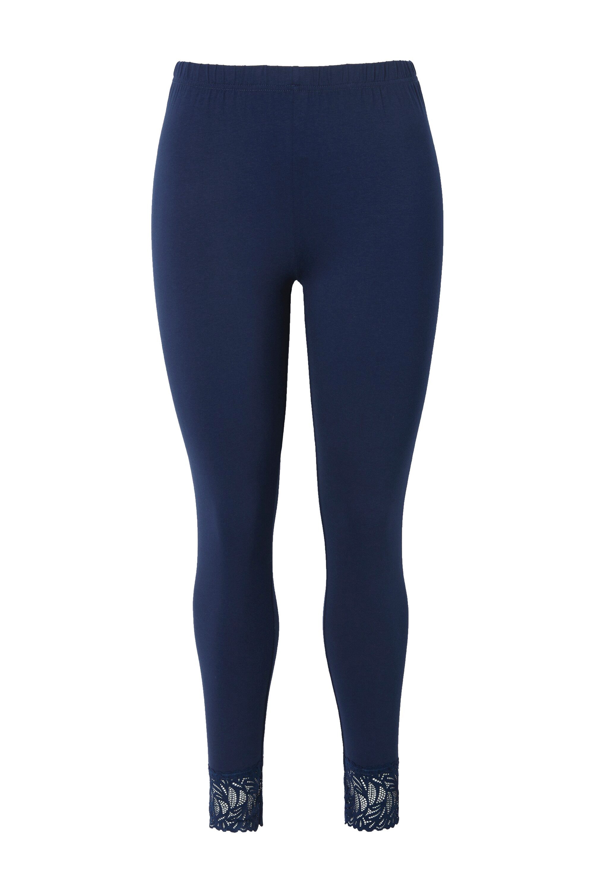 Funktionshose Leggins Spitzensaum