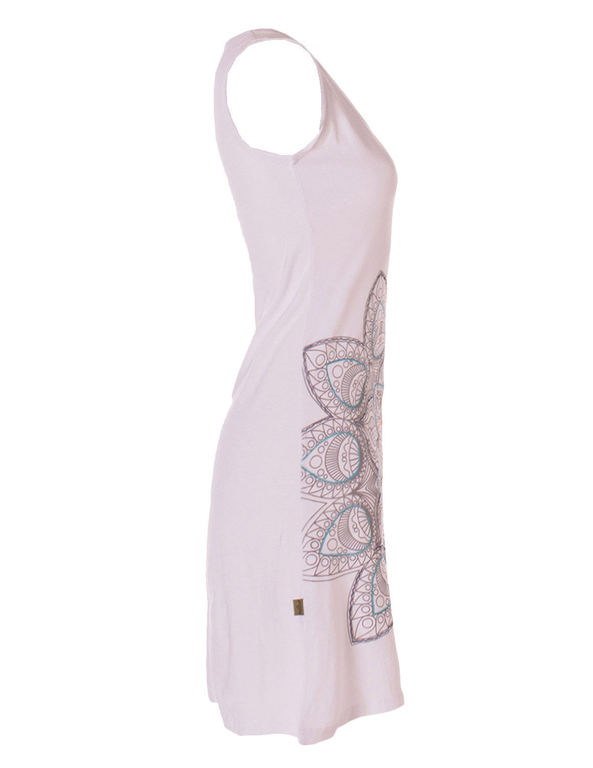 Vishes Sommerkleid Ärmelloses Jersey Kleid Baumwolle Mandala Print Sommer Alternative Mode, Boho, Hippie, Ethno, Festival