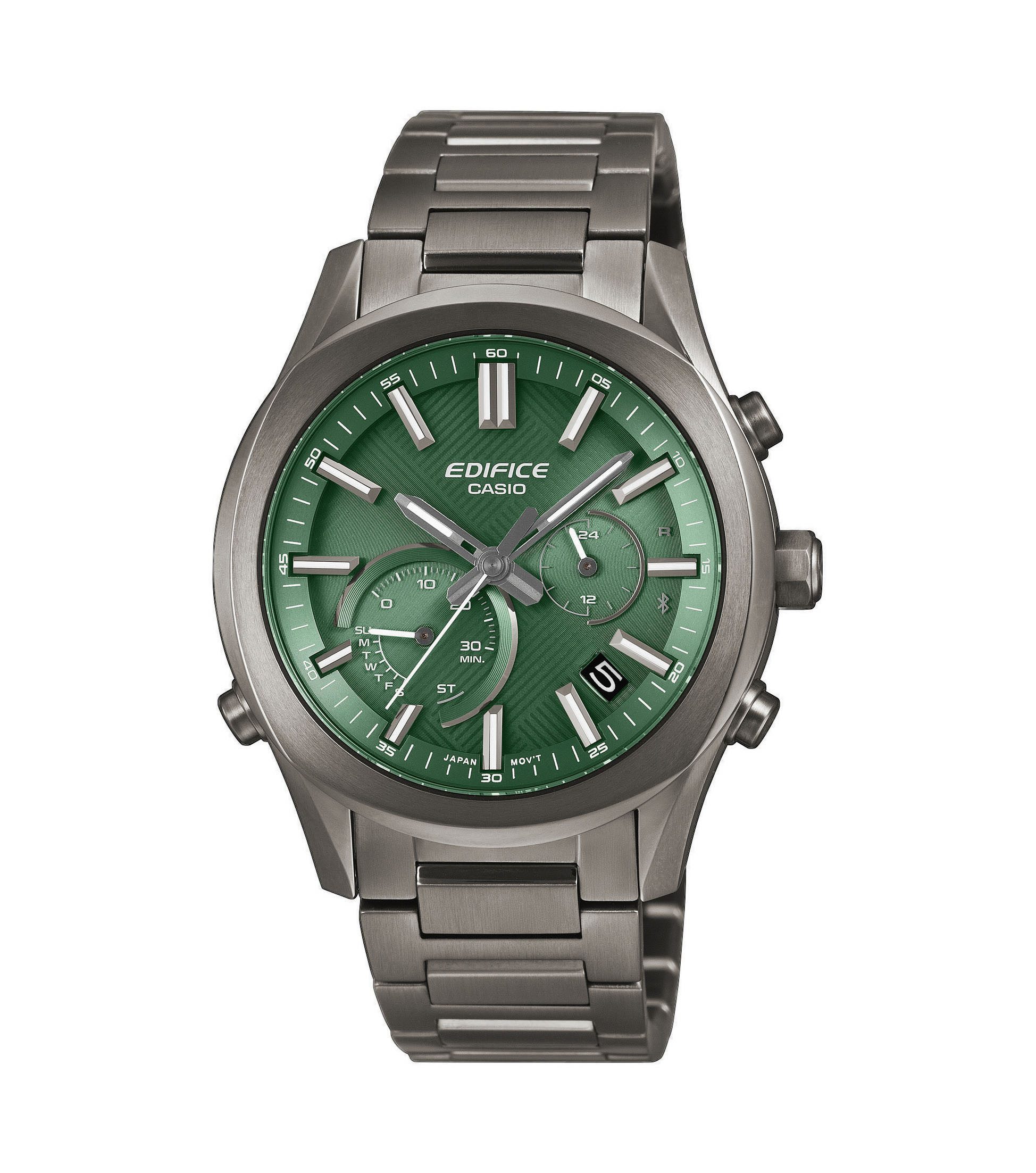 CASIO EDIFICE Smartwatch, Solaruhr,Armbanduhr,Herrenuhr,Bluetooth,Stoppfunktion,Edelstahlarmband