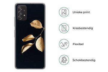 MuchoWow Handyhülle Blätter - Zweig - Gold - Luxus, Handyhülle Telefonhülle Samsung Galaxy A33
