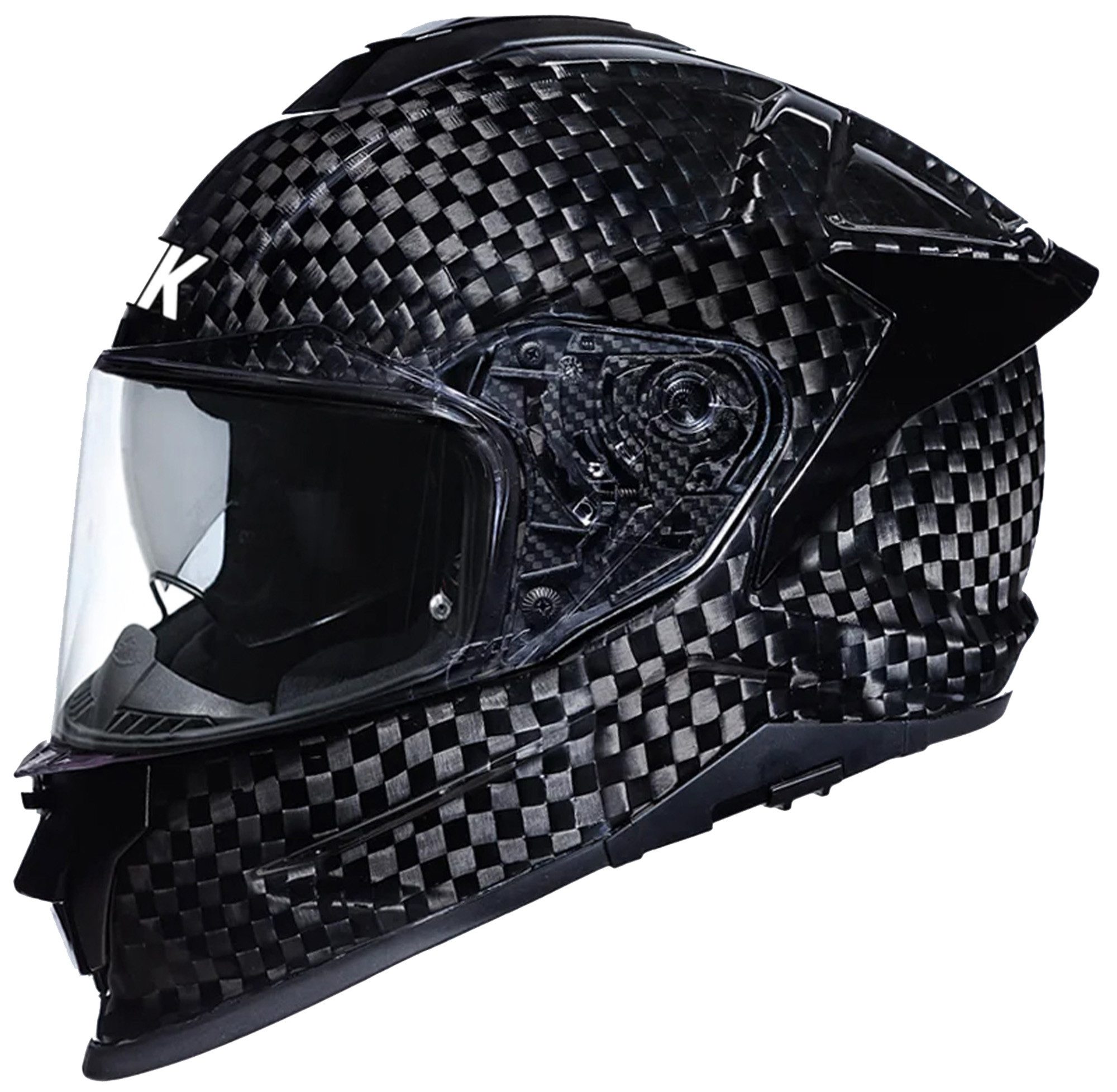 SMK Motorradhelm Titan Carbon Helm, Geeignet Für Brillenträger,pinlockscheibe Enthalten