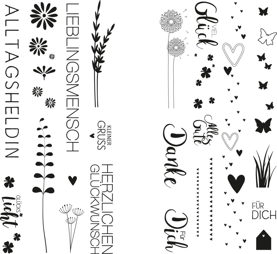 Rayher Sticker Transferfolie Glückslicht, 2 Blatt