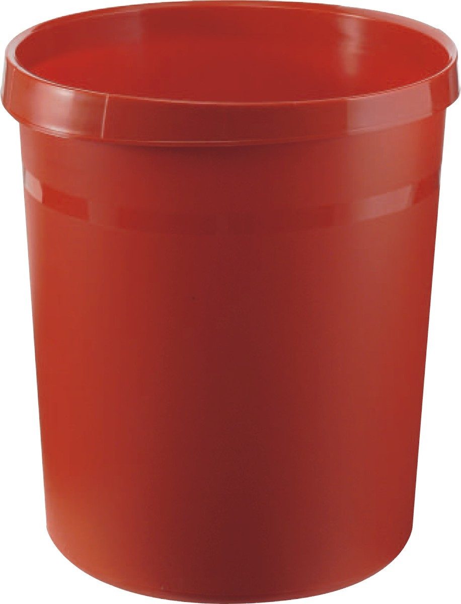 HAN-Bürogeräte Papierkorb Papierkorb Grip mit Griffmulden 18 Liter rot