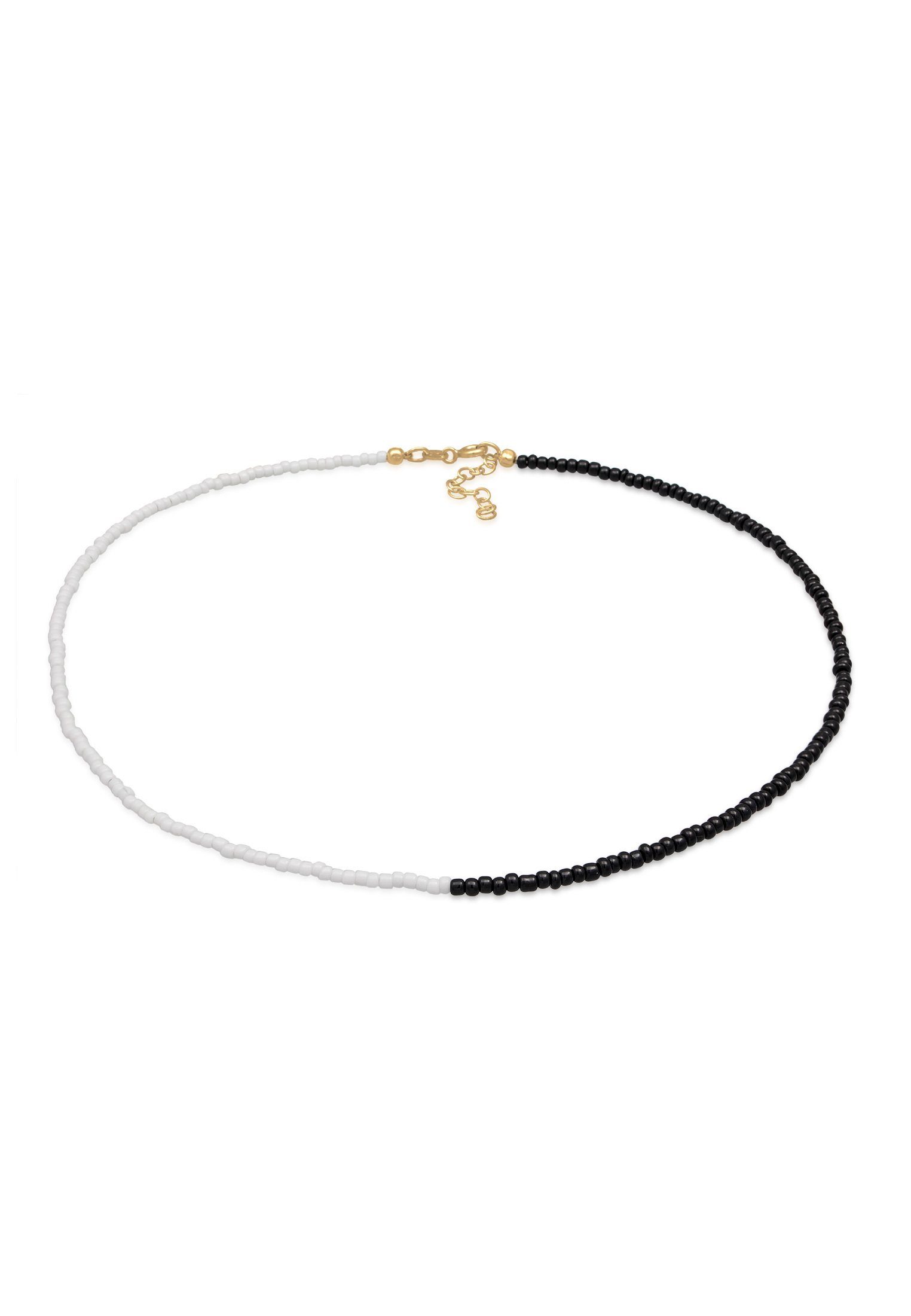 Elli Kette mit Anhänger Silber Choker 925 Yang Glasperlen Ying