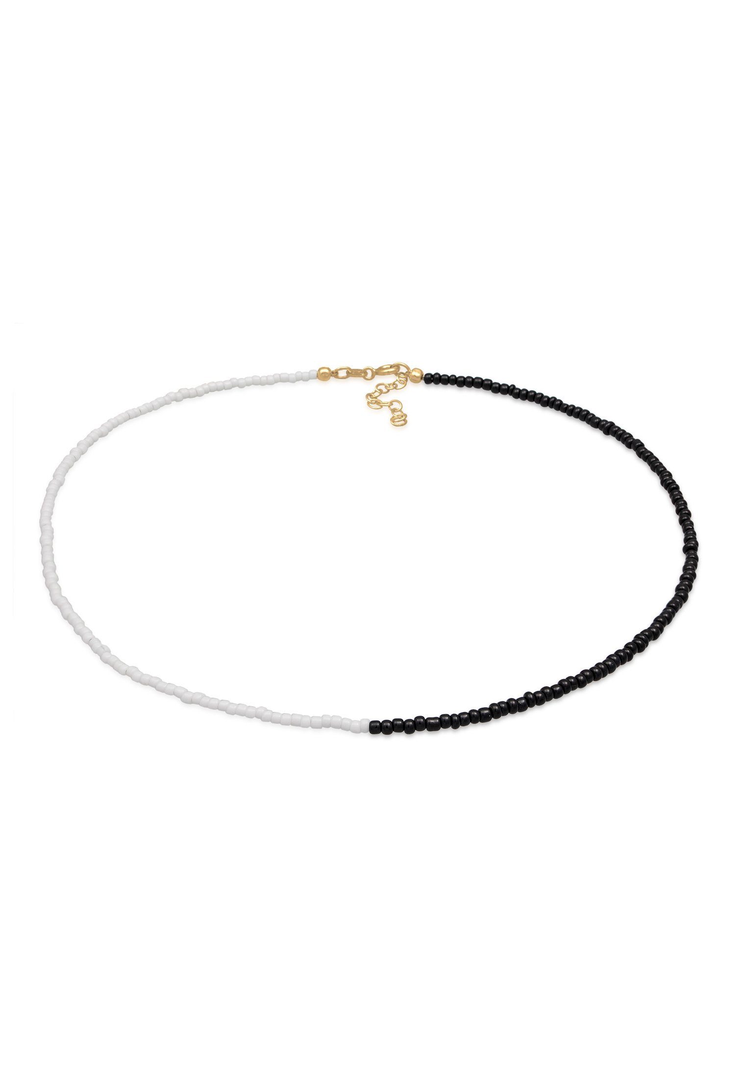 Elli Kette mit Anhänger Choker Glasperlen Ying Yang 925 Silber günstig online kaufen