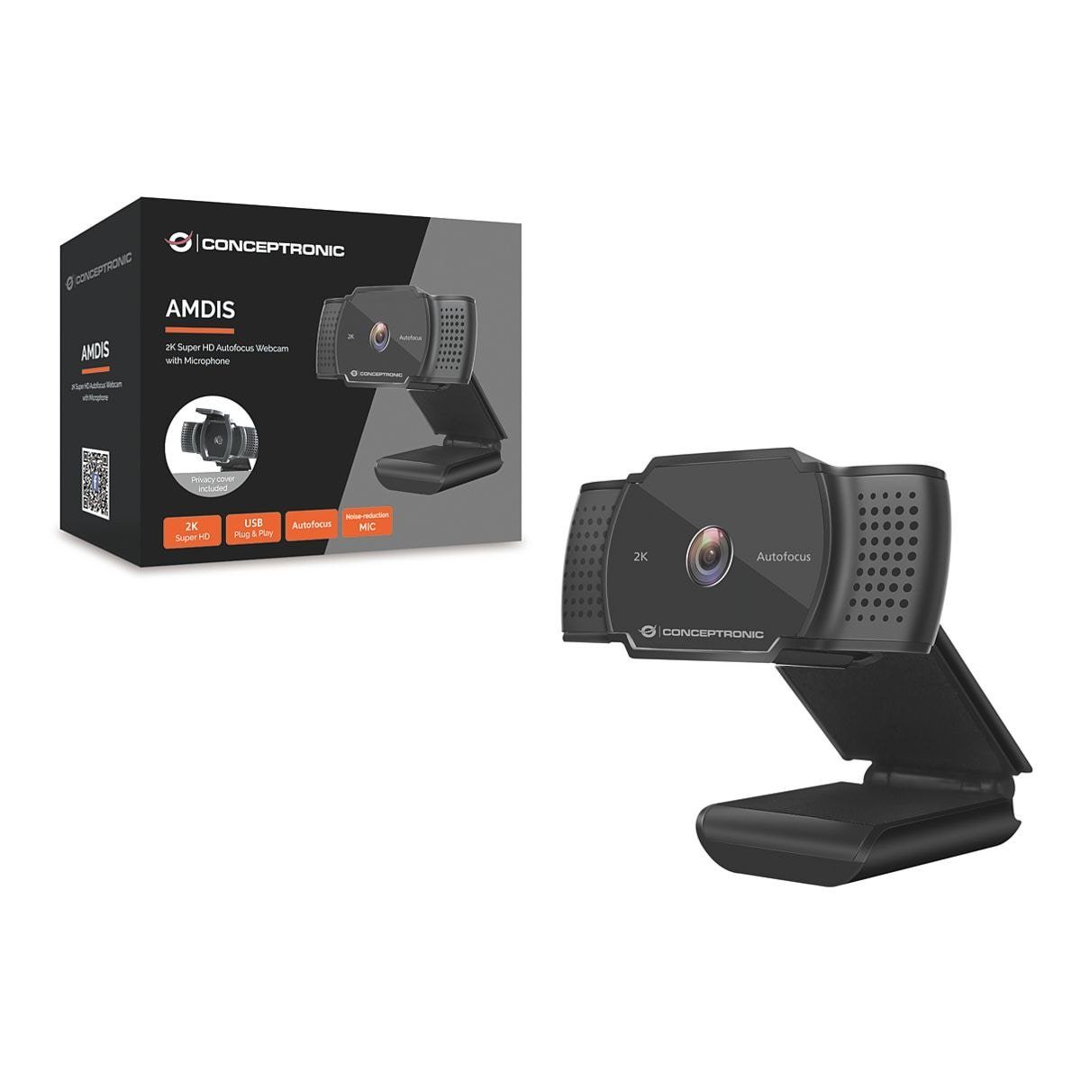 Conceptronic AMDIS02B Webcam (kompatibel mit den meisten Videokonferenzanwendungen)
