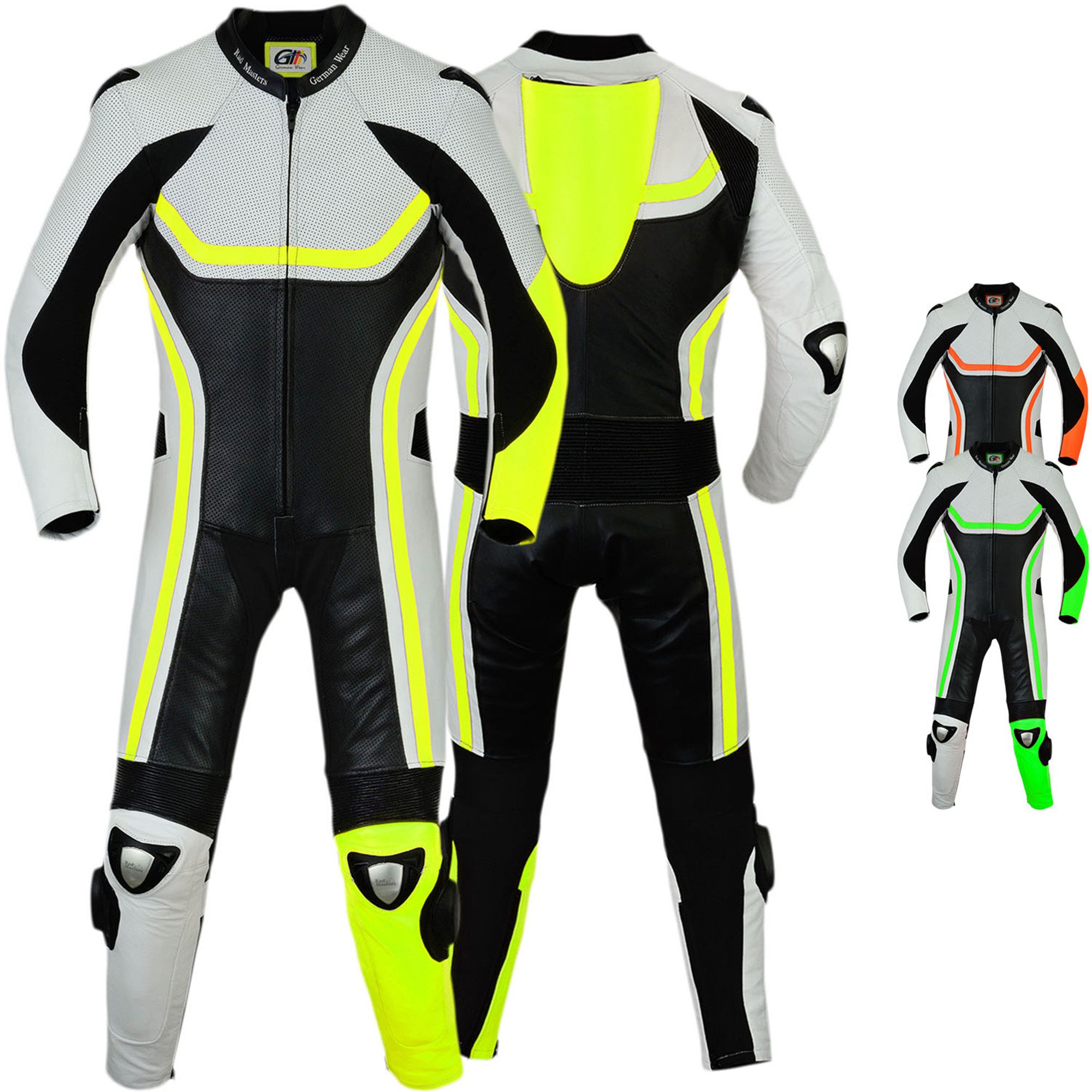 German Wear Motorradkombi GW411K-F Einteiler Motorradkombi Lederkombi