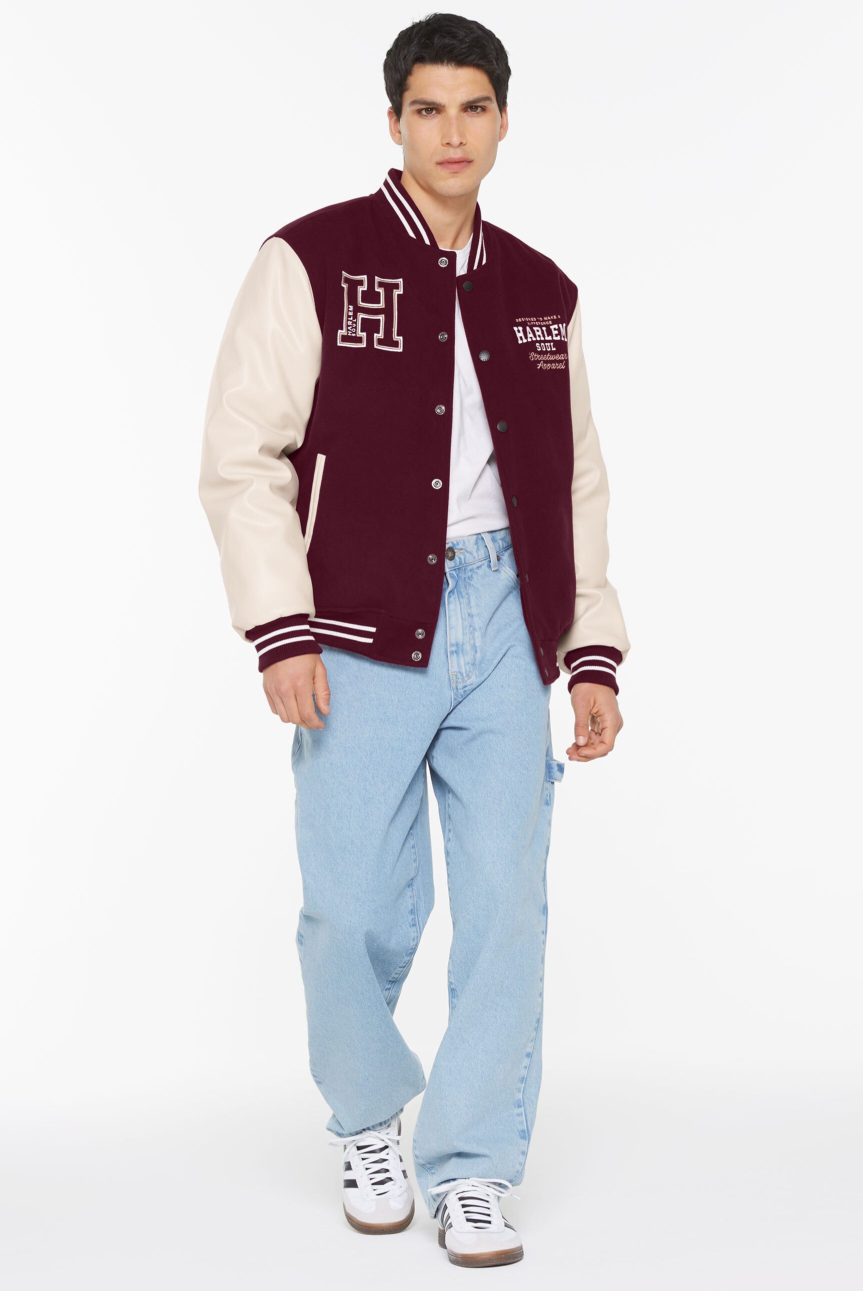 Harlem Soul Collegejacke mit Stickerei