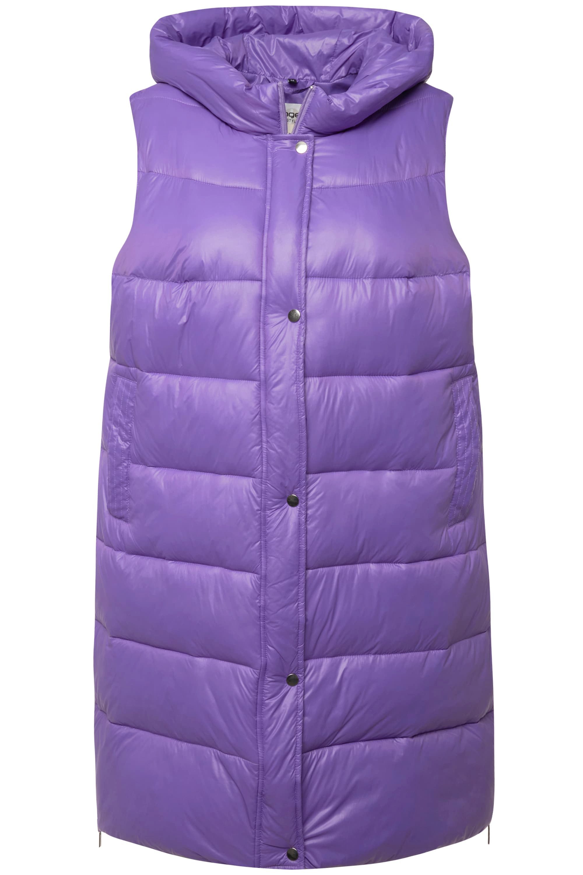 Angel of Style Steppweste Stepp-Longweste Kapuze Seitenschlitze ärmellos günstig online kaufen