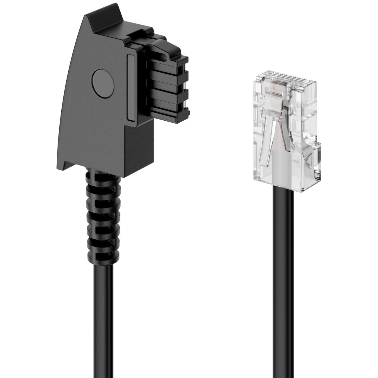 deleyCON deleyCON 1m TAE Anschlusskabel Routerkabel TAE-F auf RJ45 Stecker DSL LAN-Kabel