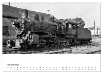 CALVENDO Wandkalender US-Dampflokomotiven (Premium, hochwertiger DIN A2 Wandkalender 2023, Kunstdruck in Hochglanz)