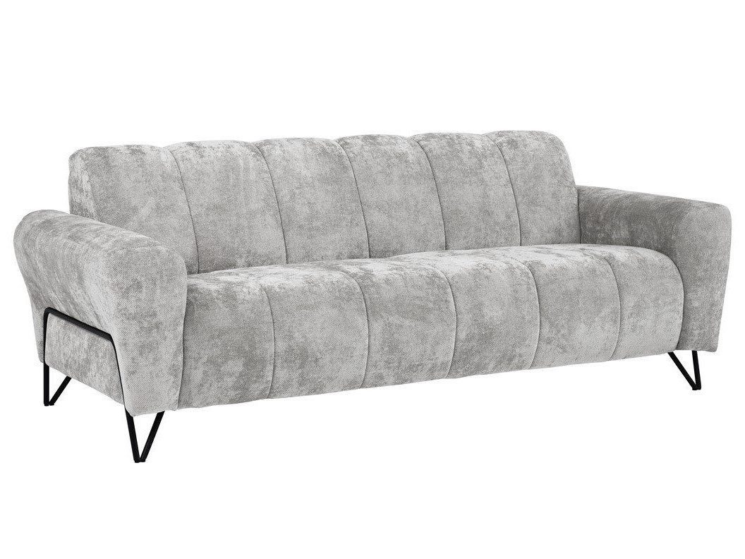Beautysofa Sofa mit Metallbeine in Schwarz VOLARE, 3-Sitzer, viele Farbvarianten, ohne Schlaffunktion