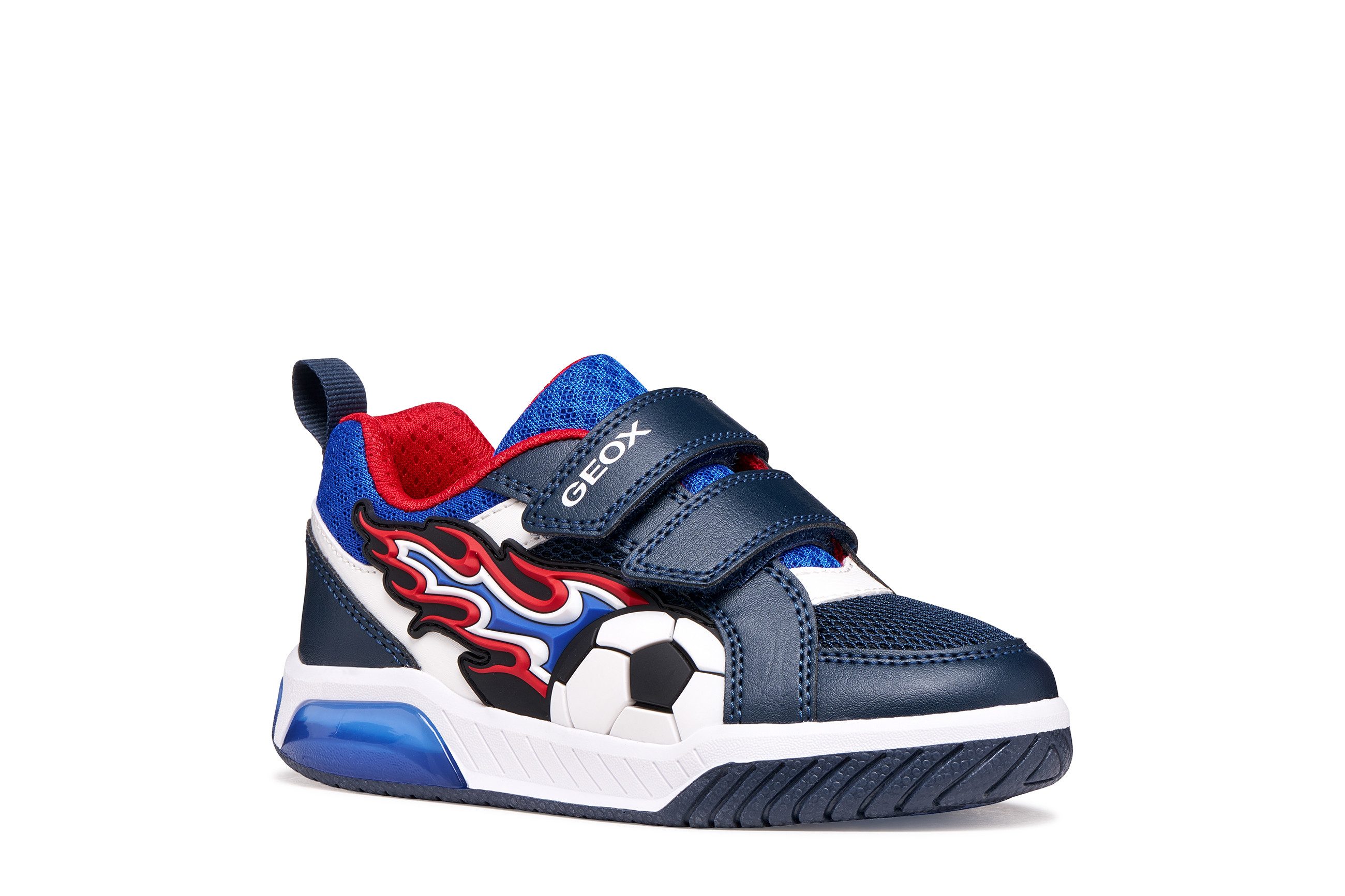 Geox J INEK BOY Sneaker Klettschuh mit Blinkfunktion, Größenschablone zum Download
