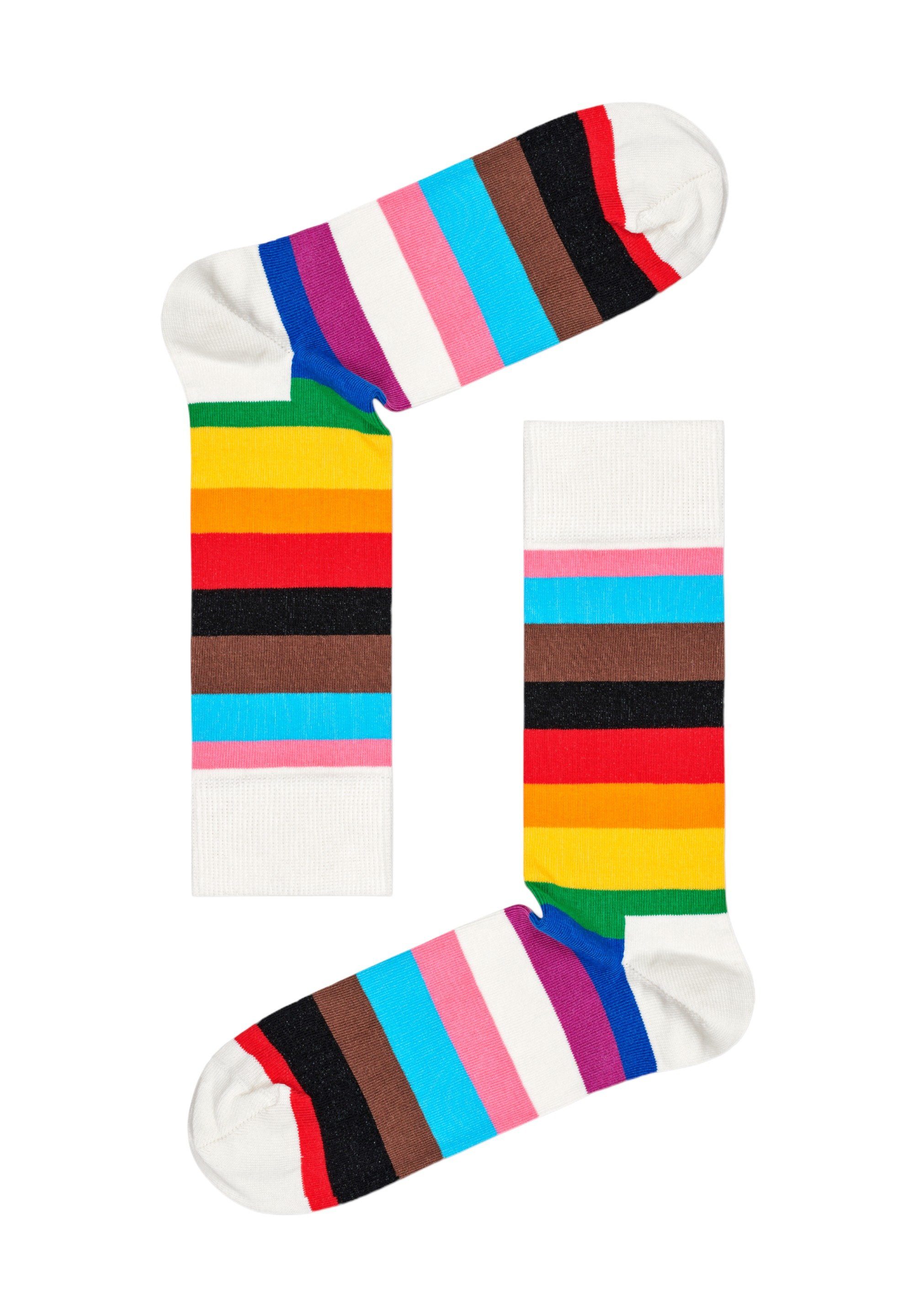 2 Gift Pride Socks Socks Set Basicsocken Baumwolle Pride gekämmte 3-Pack Happy