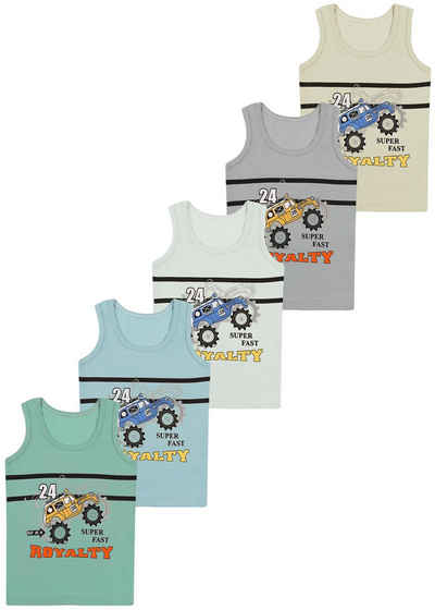 LOREZA Unterhemd »5 Jungen Unterhemden Baumwolle Tank Unterwäsche -« (Spar-Packung, 5-St., 5er Pack)