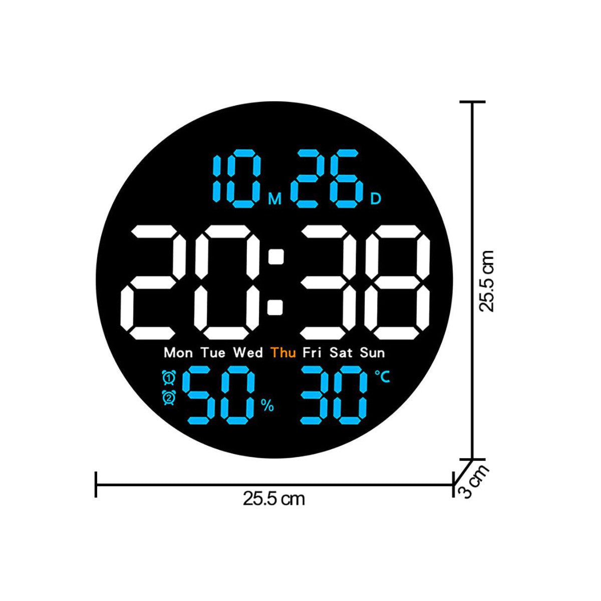 DOPWii Wanduhr Digitale Wanduhr mit Fernbedienung,10-stufiger günstig online kaufen