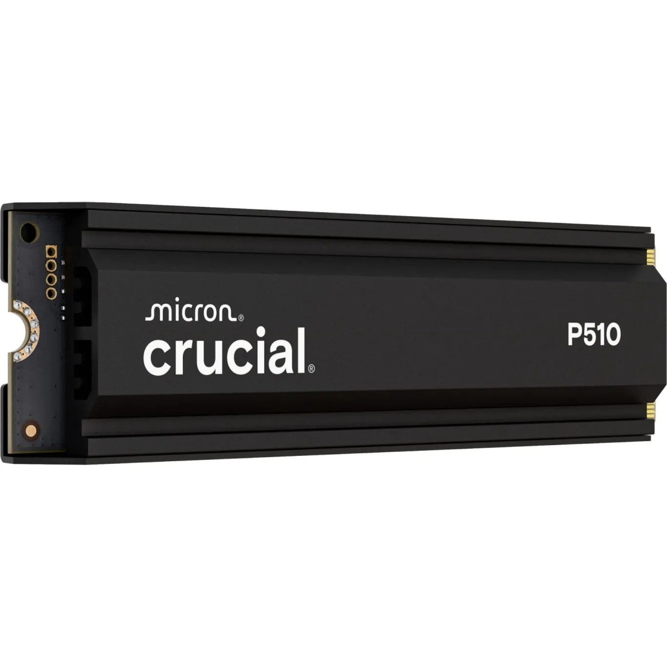 Crucial P510 1TB PS5 PC SSD M.2 2280 NVMe mit Kühlkörper interne SSD (1 TB) M.2" 11000 MB/S Lesegeschwindigkeit, 9500 MB/S Schreibgeschwindigkeit, PCIe Gen5 x4 NVMe SSD, Micron G9 TLC NAND, M.2 2280 Heatsink