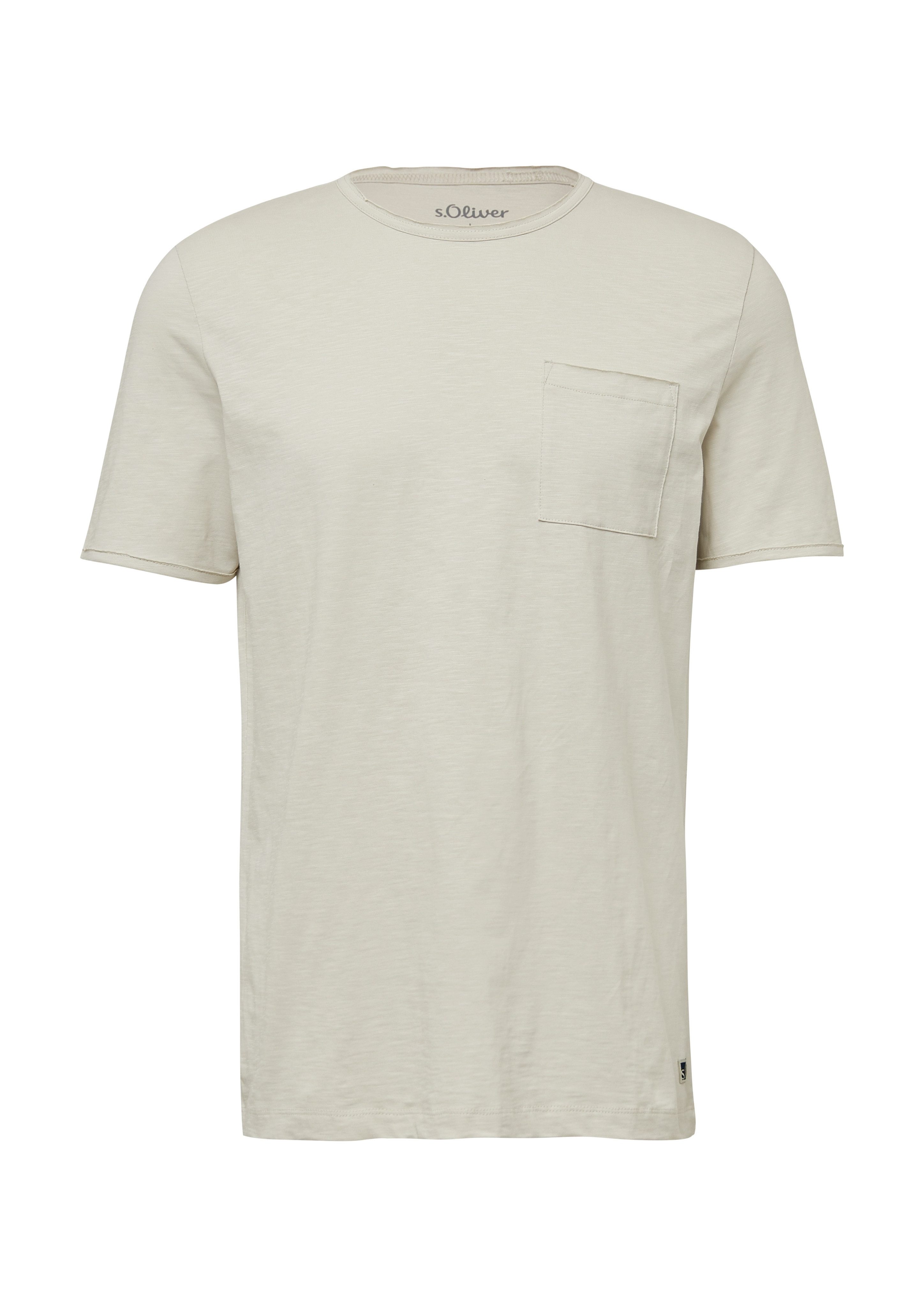 s.Oliver T-Shirt mit offenen Kanten günstig online kaufen