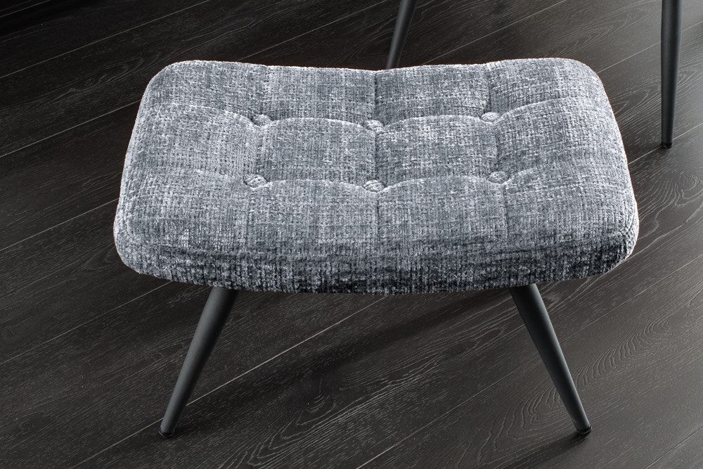 riess-ambiente Fußhocker SCANDINAVIA grau / schwarz günstig online kaufen