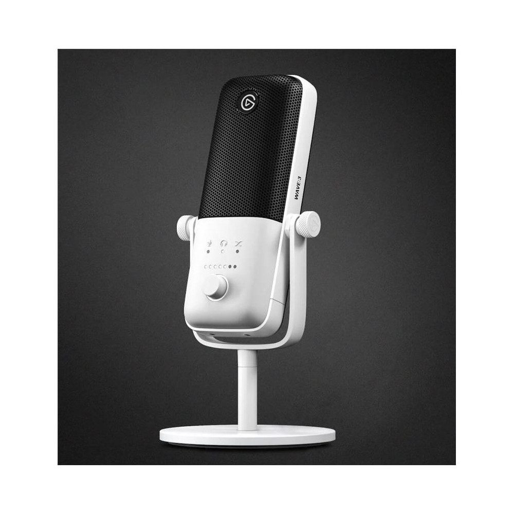 Elgato Mikrofon 10MAB9911 Wave 3 Mikrofon USB-Kondensatormikrofon Weiß