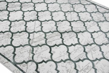 Teppich Designer und Moderner Teppich Marokkanisches Muster in Grau Türkis, Teppich-Traum, rechteckig, Höhe: 10 mm