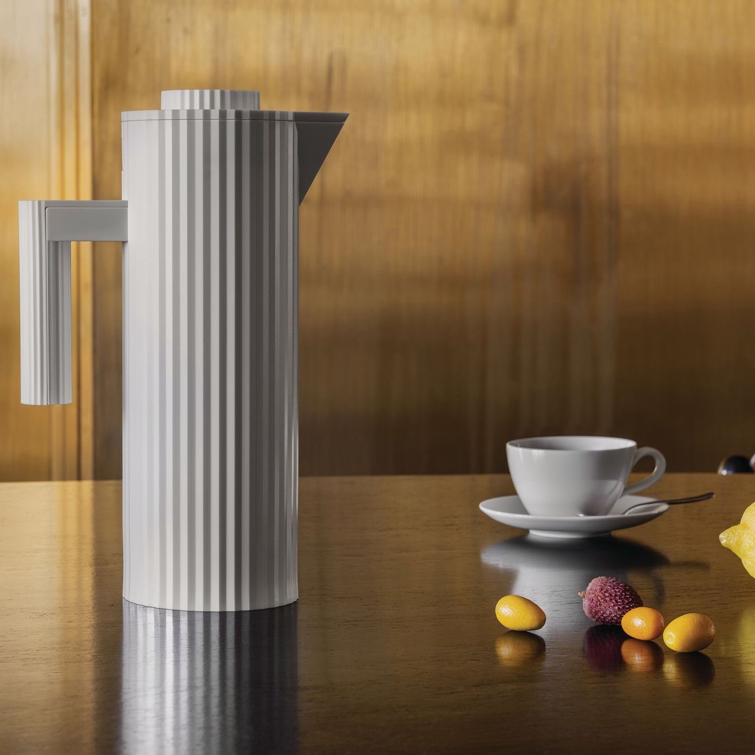 Alessi Isolierkanne Plissé Weiß 1000 ml, 1 l