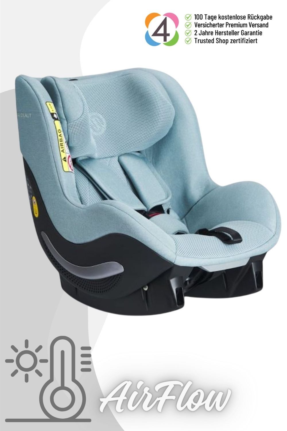Avionaut Autokindersitz AeroFIX AIrFlow - Reboard Kindersitz (0-18 kg)