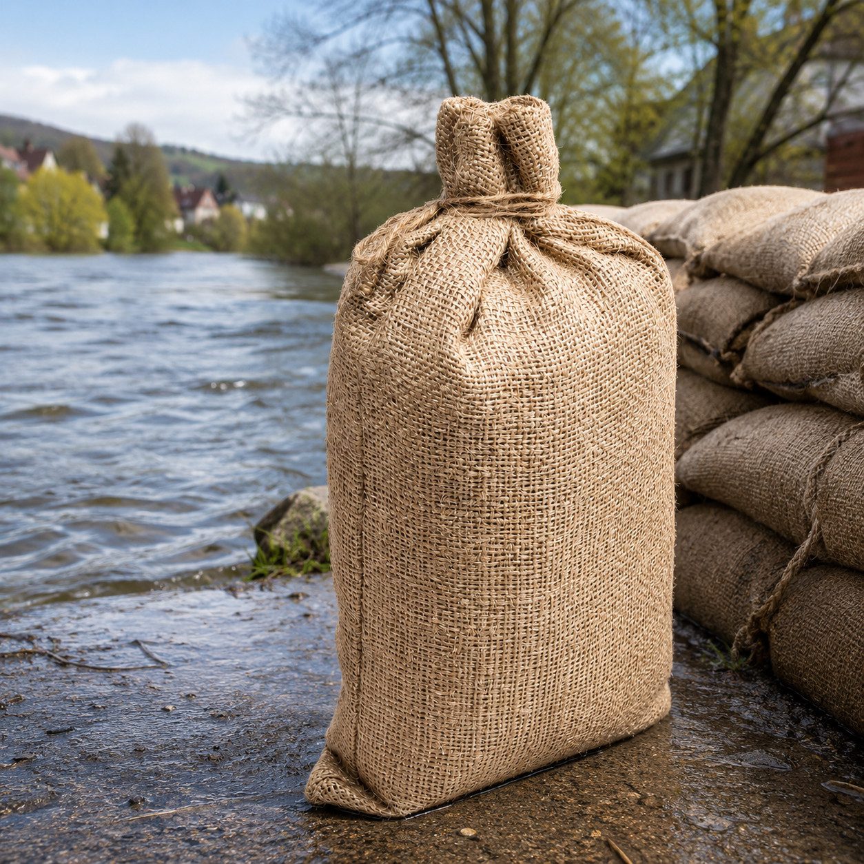 TECTOR Sandsack 10/100 Sandsäcke Jute Jutesack Hochwasser Sack 12 Liter 30 x 60 cm, mit Band zum Verschließen des Bags