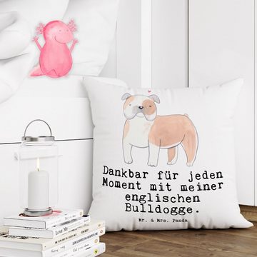 Mr. & Mrs. Panda Dekokissen Englische Bulldogge Moment - Weiß - Geschenk, Dekokissen, Kissenhülle, Zauberhafte Motive