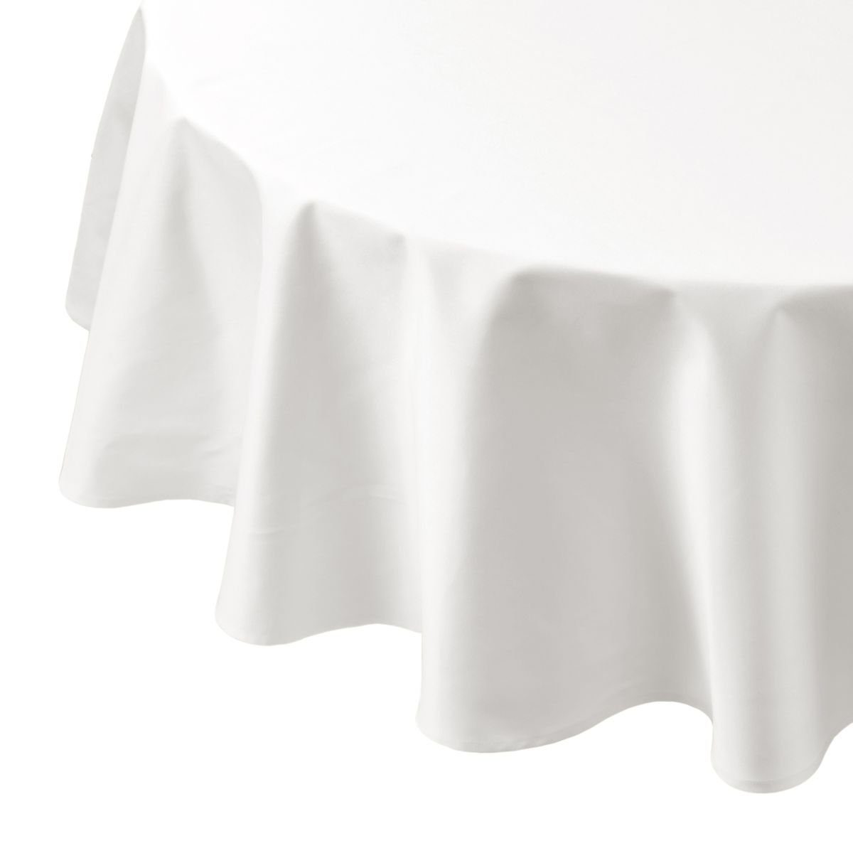 Tischdecke Tischwäsche-Satin Gent offwhite 160 cm x 160 cm