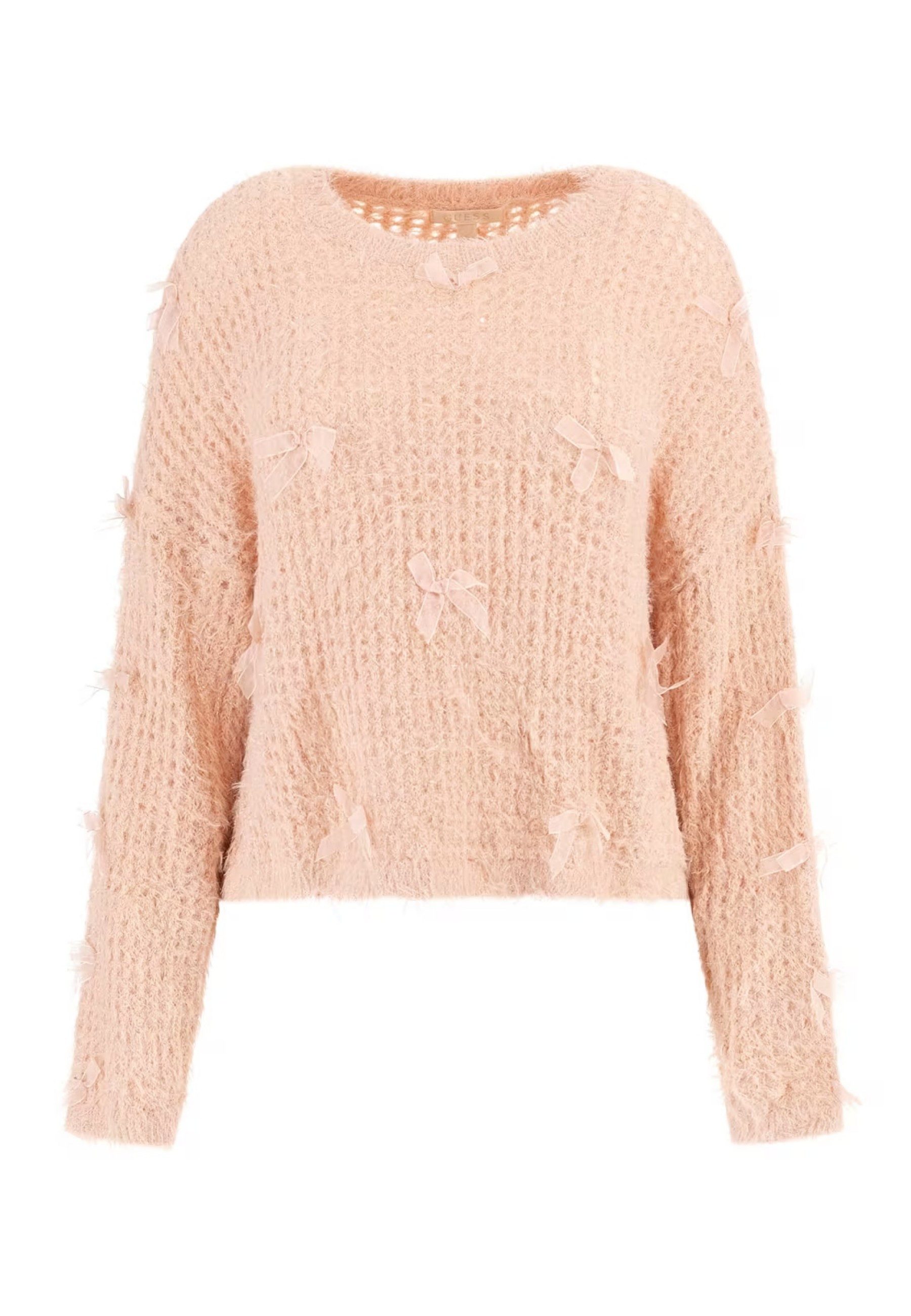 Guess Strickpullover Pullover Hinata Strickpullover R-Neck (1-tlg) günstig online kaufen
