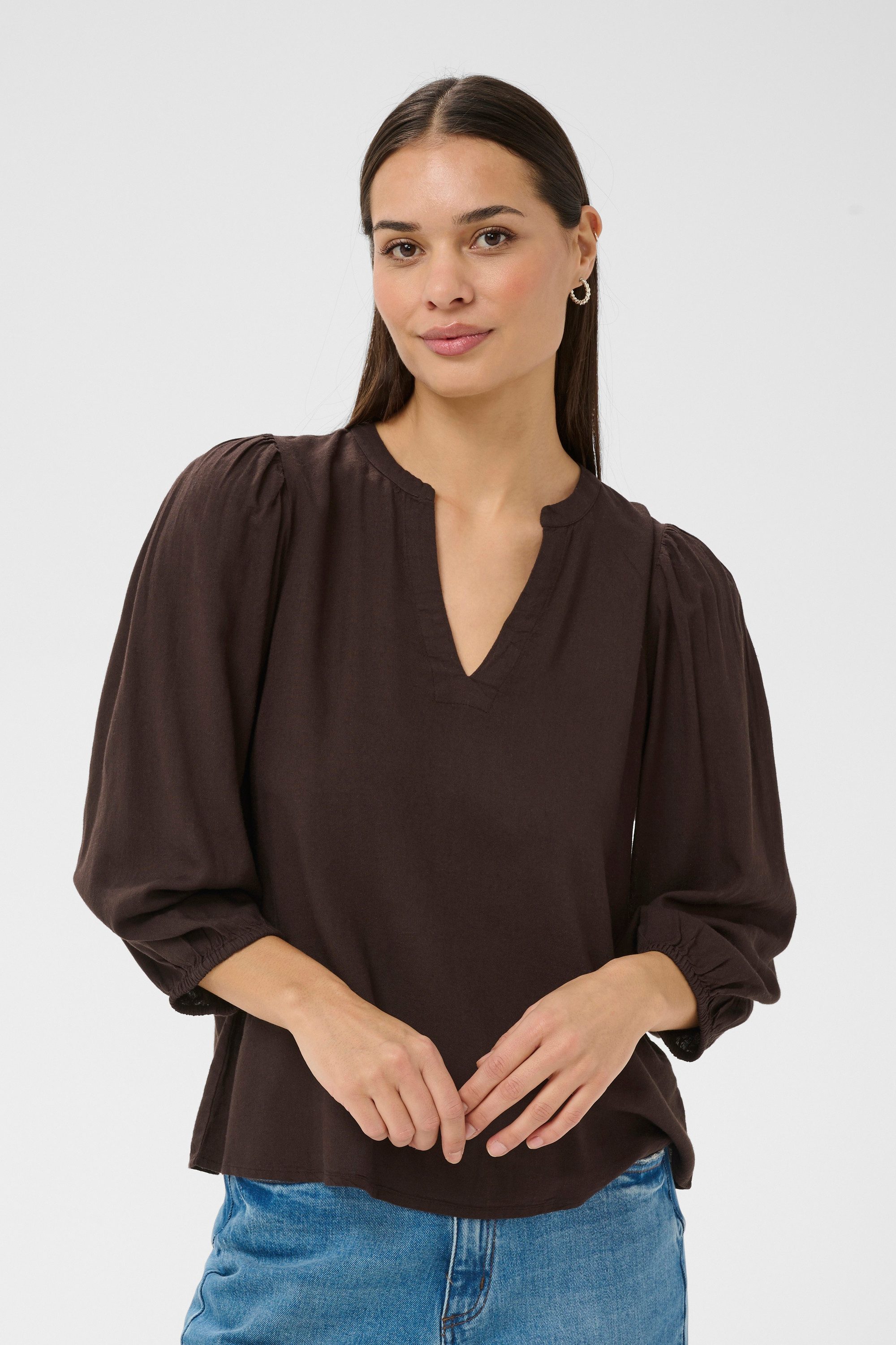 KAFFE Kurzarmbluse Kurzarm-Bluse KAmilia