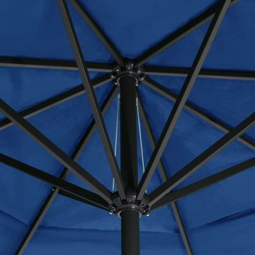 furnicato Sonnenschirm mit Aluminium-Mast 600 cm Azurblau