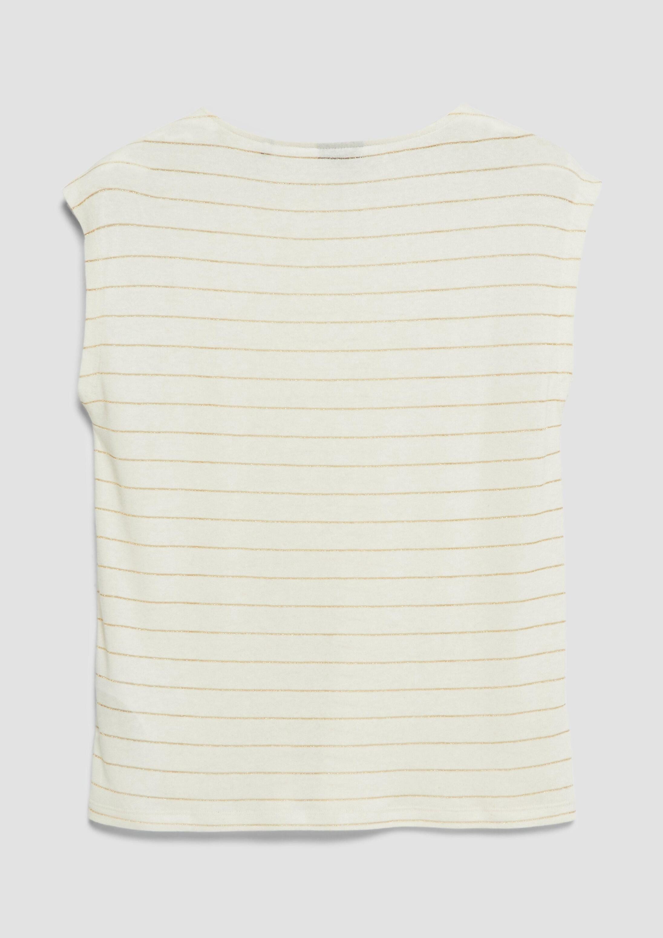 s.Oliver Kurzarmshirt T-Shirt Semitransparentes T-Shirt mit Glitzergarn